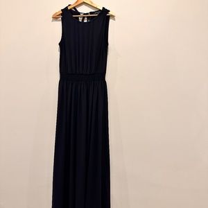 Black Brooks Brothers criss cross long dress